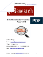 Global Construction Ceramics Industry Report 2015