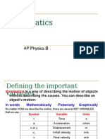 AP Physics B - Kinematics