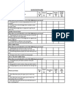 Questionnaire On Measuring Job Stress