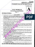 1 Test Booklet: Mechanical Engineering