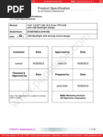 Product Specification: Customer Date Approved by Date