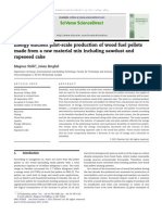 Energy Efficient Pilot-Scale Production of Wood Fuel Pellets Made From A Raw Material Mix Including Sawdust and Rapeseed Cake