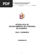 Modelo de Sistema Local de Gestión Ambiental - CAM Cajamarca