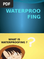 Introduction To Waterproofing