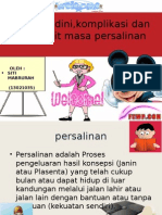 Deteksi Dini, Komplikasi Dan Penyakit Masa Persalinan