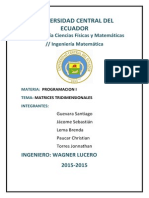 Matrices Tridimensionales