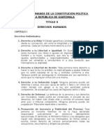 Derechos Humanos de La Constitución Política de La República de Guatemala