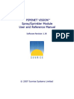 Pipenet Vision Spray/Sprinkler Module User and Reference Manual