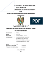 Movimiento en Dos Dimensiones Tiro de Proyectiles