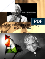 Short Biography of DR APJ Abdul Kalam