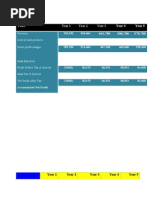 Years Year 1 Year 2 Year 3: Revenue Cost of Sold Products Gross Profit Margin