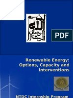 Renewable Energy: Options, Capacity and Interventions