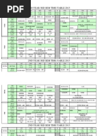 2Nd Year 3Rd Sem Time Table 2015