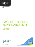 Days of Religious Significance 2015