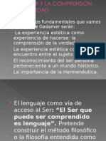 Gadamer y La Comprensión de La Verdad. Resumen