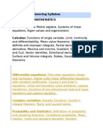 GATE Civil Engineering Syllabus Engineering Mathematics Linear Algebra: Matrix Algebra, Systems of Linear