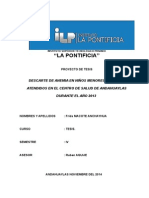 PROYECTO DE INVESTIGACIÓN Anemia en Niños Menores A 3 Años