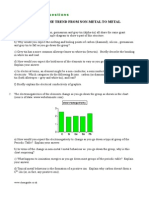 Group 2: The Trend From Non-Metal To Metal: Chemguide - Questions