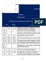 Lista de Verificación SIG