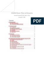 MA40042 Measure Theory and Integration: Class Notes Prepared by Dr. Antal A. J Arai December 9, 2014