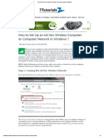 How To Set Up An Ad Hoc Wireless Computerto Computer Network in Windows 7