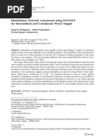 Distribution Network Assessment Using EPANET