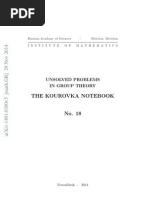 The Kourovka Notebook