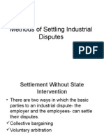 Methods of Settling Industrial Disputes