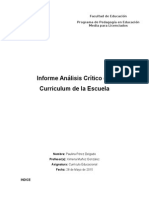 Informe Análisis Crítico Curriculum