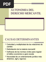 Autonomia Del Derecho Mercantil