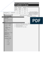 Waheed Ul Haq: Curriculum Vitae