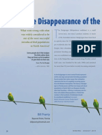 The Disappearance of The Budgerigar From The ABA Area