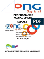 Term Report of ZONG Performance Management