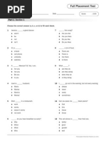 Placement Test 1