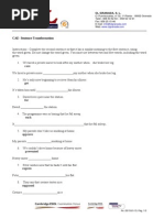 CAE Sentence Transformation