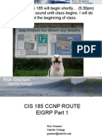 Cis185 ROUTE Lecture2 EIGRP Part1