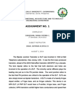 Assignment No. 1: de La Salle University - Dasmarinas