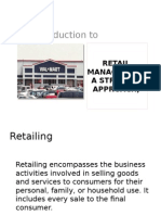 An Introduction To Retailing: Retail Management: A Strategic Approach