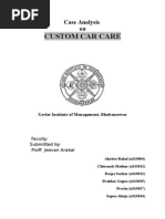 Custom Car Care: Case Analysis On