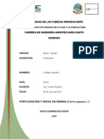 Informe Fertilizacion y Riego en PAPAYA