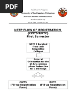 NSTP Flow of Registration (Cwts/Rotc) First Semester: University of Southeastern Philippines