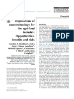 Implications of Nanotechnology For The Agri-Food Industry: Opportunities, Benefits and Risks