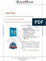 Oracle: Oracle Fusion Global Human Resources 2014 Essentials No of Questions: Web URL