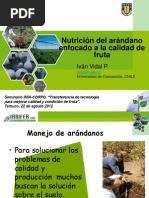 Nutricion Del Arandano Enfocado A La Calidad de Fruta. Ivan Vidal P.