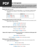 Notes Subject Verb Agreement