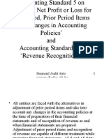 Presentation - Accounting Standards 5 and 9