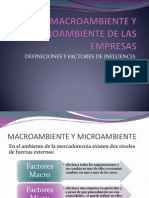 El Macroambiente y Microambiente de Las Empresas