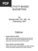 Activity Based Budgeting