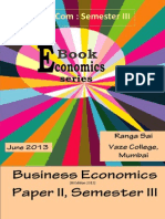 SYBCom Semster III Business Economics 2014-15