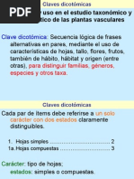 Claves Dicotómicas 